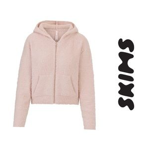 SKIMS blush Cozy Hoodie zip up cardigan Sweater XS